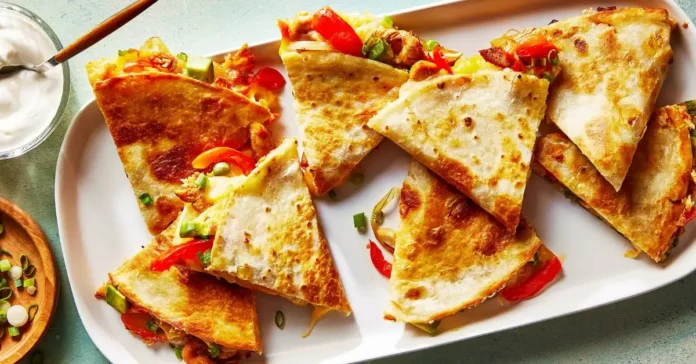Chicken Quesadilla Triangles