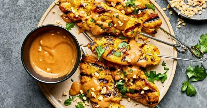 Chicken Satay With Peanut Sauce