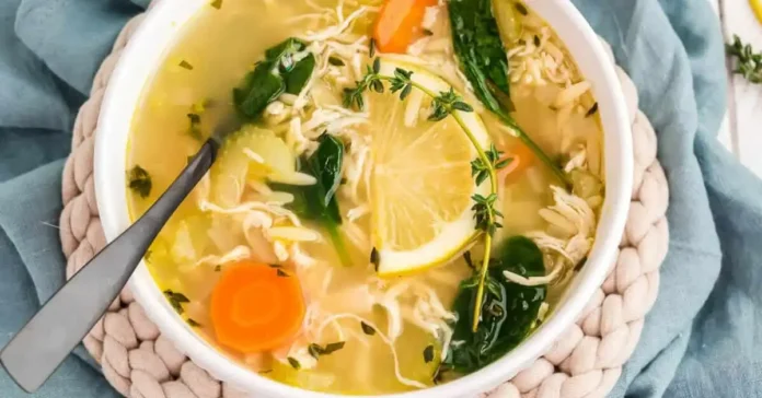 Lemon Chicken Orzo Soup