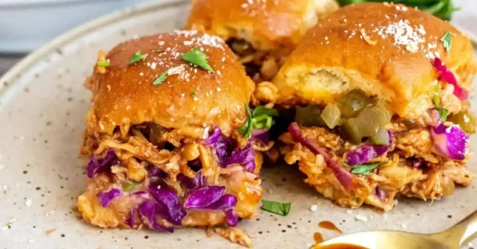 Sweet Hawaiian BBQ Chicken Sliders