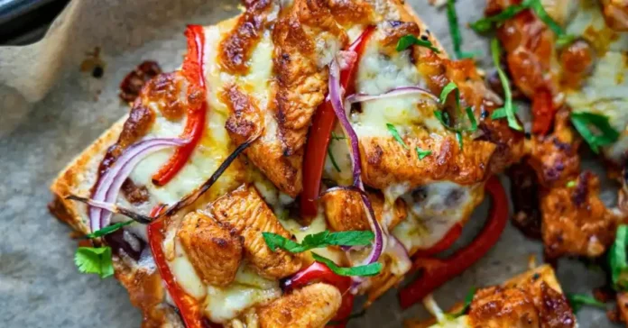 BBQ Chicken Flatbread Bites