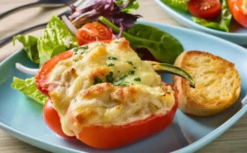 Chicken Alfredo Stuffed Peppers Chicken Alfredo Stuffed Peppers