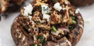 Chicken and Cheese Stuffed Mushrooms Chicken and Cheese Stuffed Mushrooms