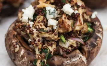 Chicken and Cheese Stuffed Mushrooms Chicken and Cheese Stuffed Mushrooms