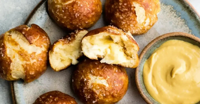 Chicken and Cheese Stuffed Pretzel Bites
