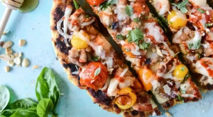 Honey Sriracha Chicken Flatbread Honey Sriracha Chicken Flatbread