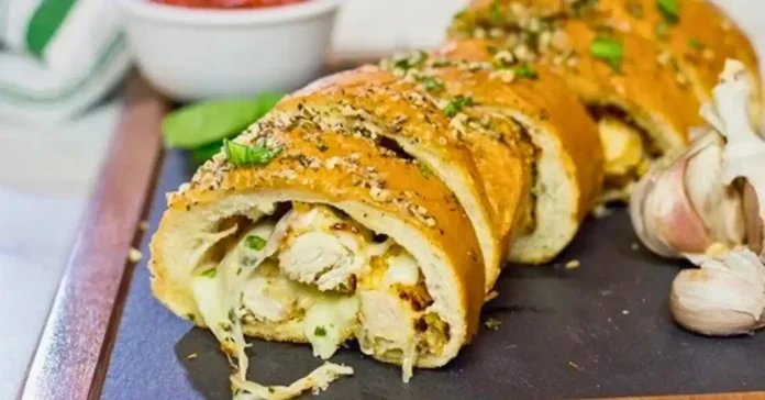 Chicken Parmesan Stuffed Breadsticks