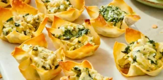 Chicken Spinach Dip Cups Chicken Spinach Dip Cups