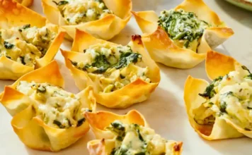 Chicken Spinach Dip Cups Chicken Spinach Dip Cups