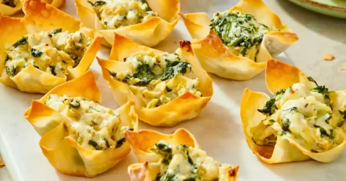 Chicken Spinach Dip Cups