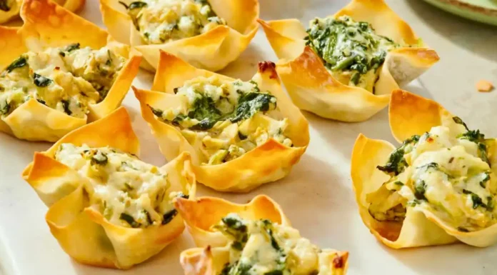 Chicken Spinach Dip Cups Chicken Spinach Dip Cups