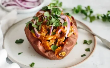 BBQ Chicken Stuffed Sweet Potatoes BBQ Chicken Stuffed Sweet Potatoes