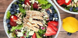 Grilled Balsamic Chicken Salad With Blueberry Vinaigrette Blueberry Balsamic Chicken Salad