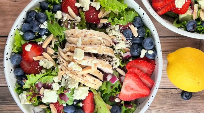 Grilled Balsamic Chicken Salad With Blueberry Vinaigrette Blueberry Balsamic Chicken Salad