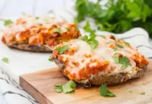 Chicken Parmesan Stuffed Portobello Mushrooms Chicken Parmesan Stuffed Portobello Mushrooms