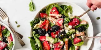 Berry Chicken Spinach Salad Chicken Spinach Berry Salad