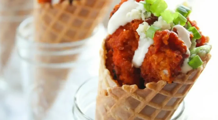 Chick N’ Cone Copycat Recipe Chicken and Waffle Cones