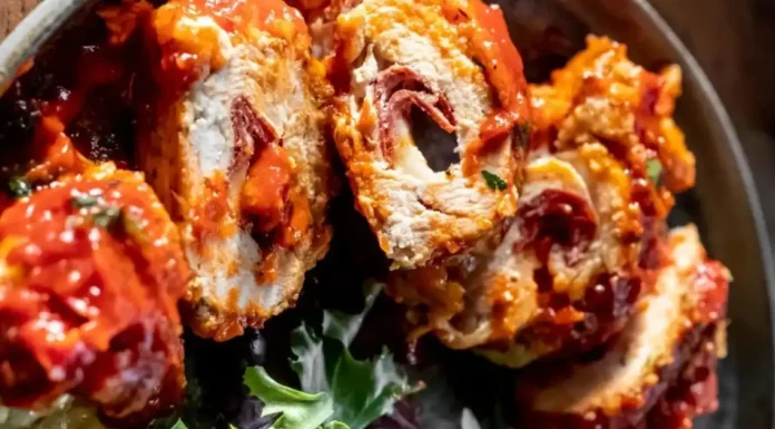 Pizza Stuffed Chicken Roll Chicken Pizza Rolls