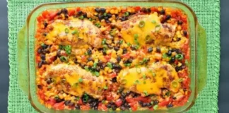 Chicken Fiesta Bake Easy One Pan Dinner Recipe Cheesy Fiesta Chicken Bake