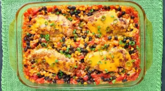 Chicken Fiesta Bake Easy One Pan Dinner Recipe Cheesy Fiesta Chicken Bake