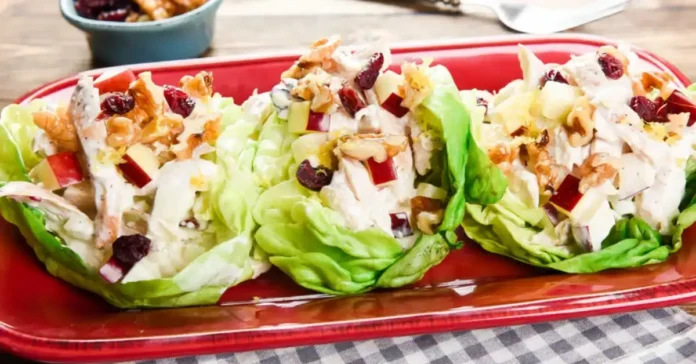 Chicken Apple Waldorf Lettuce Wraps