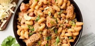 Creamy Chicken Fajita Pasta Recipe Easy Family Dinner Chicken Fajita Pasta
