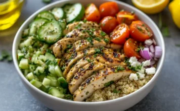Chicken and Quinoa with Garlic and Spinach Recipe Chicken Garlic Herb Quinoa
