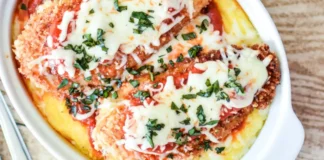 Baked Polenta with Classic Chicken Parmesan Recipe Chicken Parmesan Polenta Bites