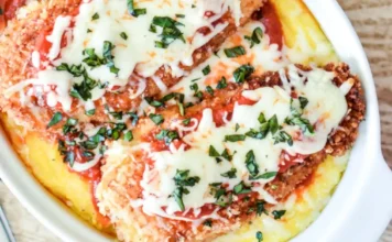 Baked Polenta with Classic Chicken Parmesan Recipe Chicken Parmesan Polenta Bites