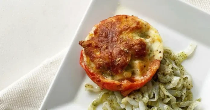 Chicken Pesto Stuffed Tomatoes