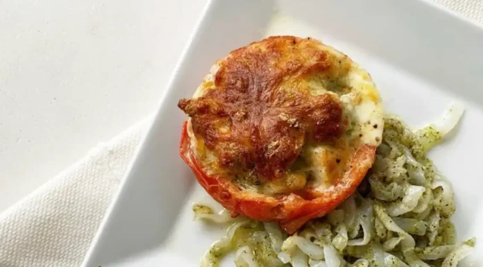 Chicken Pesto Stuffed Tomatoes Recipe with Cheese Chicken Pesto Stuffed Tomatoes