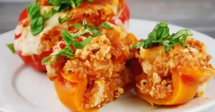 Chicken and Quinoa Stuffed Peppers