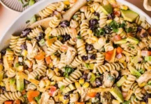 Taco Pasta Salad with Chicken Chicken Taco Pasta Salad